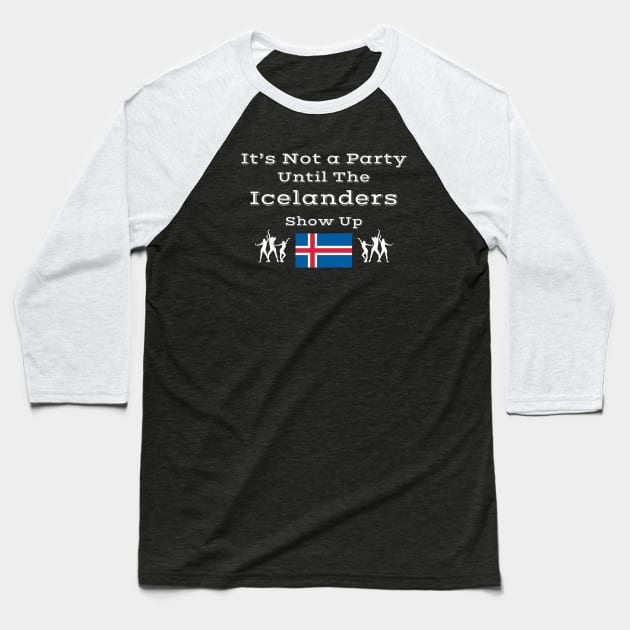Iceland Baseball T-Shirt by VikingHeart Designs